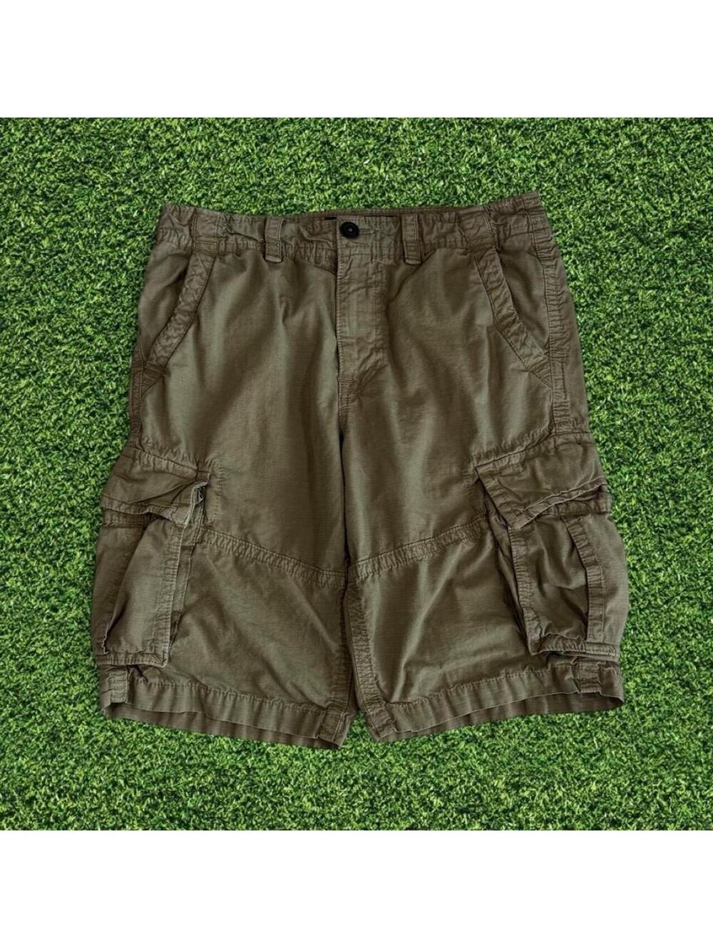American Eagle Beige Tan Cargo Shorts Tagged 31 Fits Size 32